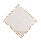 Golden Medina Lace Napkin Embroidered Napkin (Set of 6)