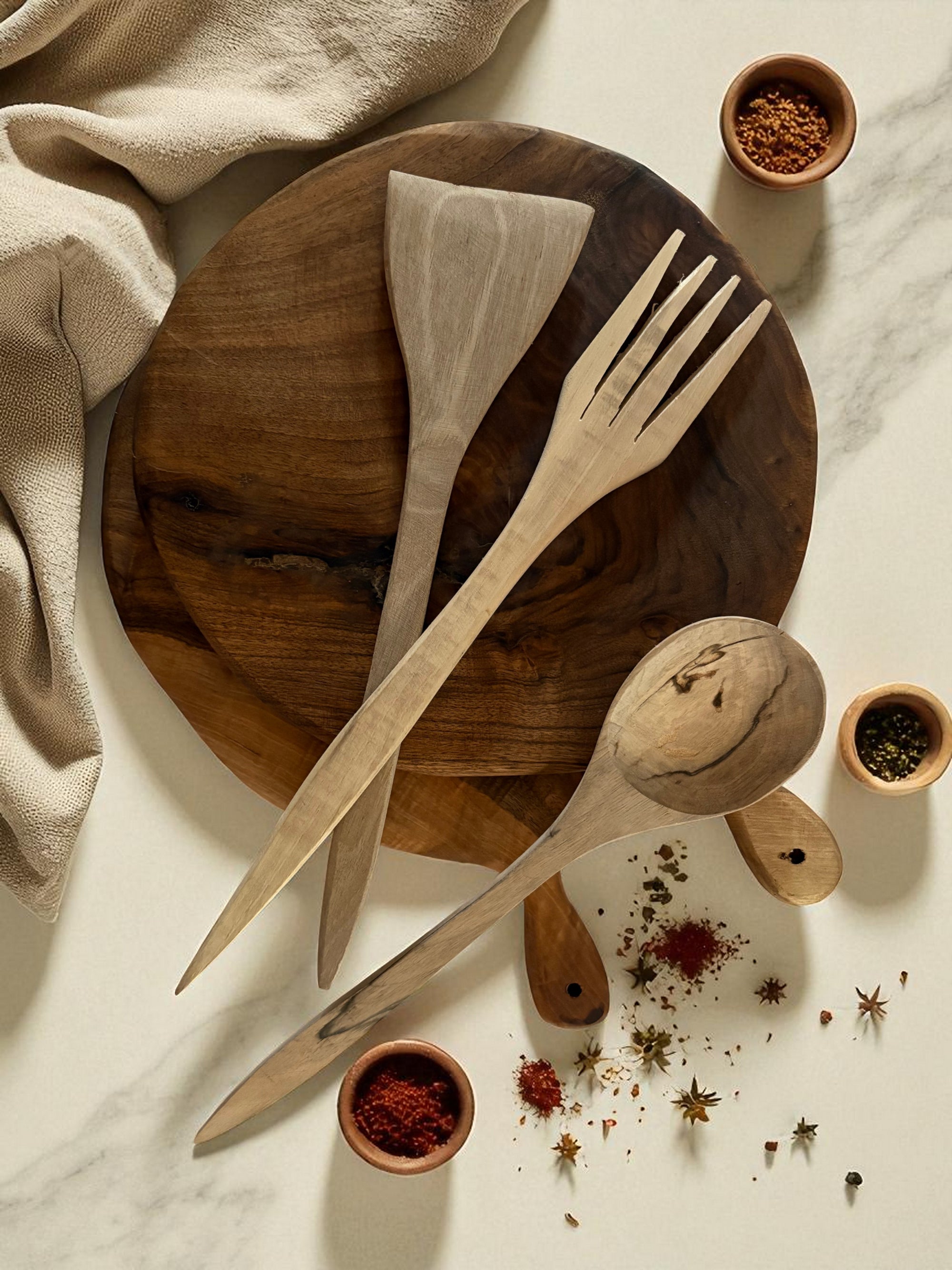 Olive Wood Round Cutting Board