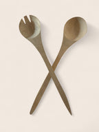 Olive Wood 2-Piece Salad Serving Set:
Fork and Spoon