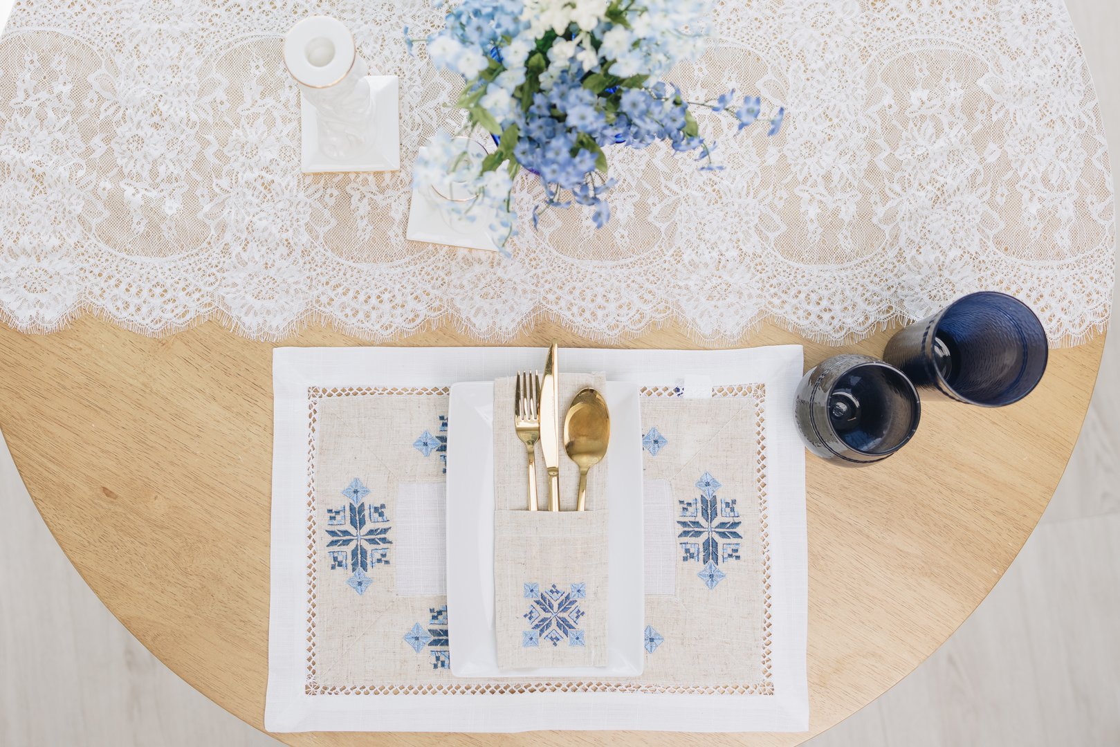 Aegean Blue Harmony Placemat (Set of 6)