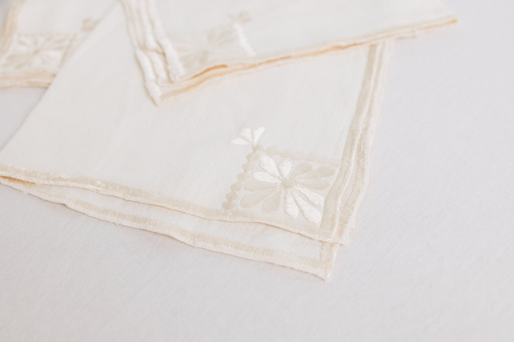 Fez Ivory Embroidered Napkin (Set of 6)
