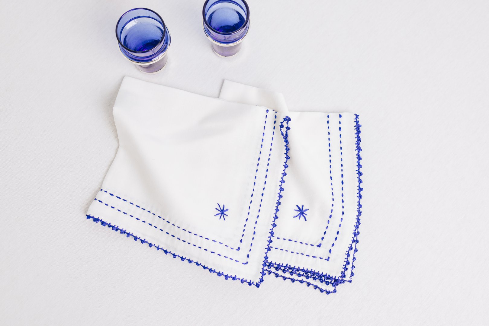 Riad Cobalt Embroidered Napkin (Set of 6)