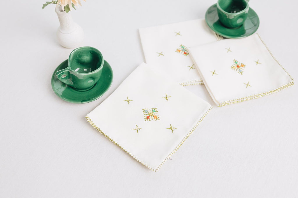 Fez Heritage Stitch Embroidered Napkin (Set of 6)