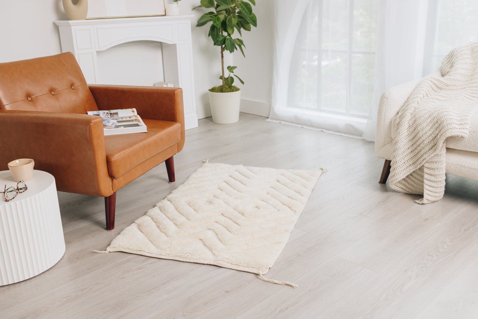 Atlas Ivory Beni Ourain Rug